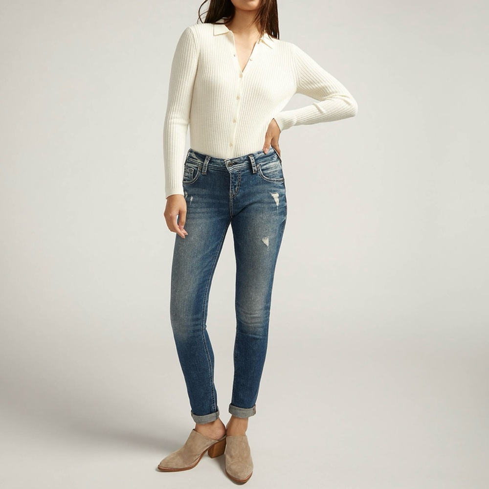 Silver Jeans Women's Blue Boyfriend Jeans